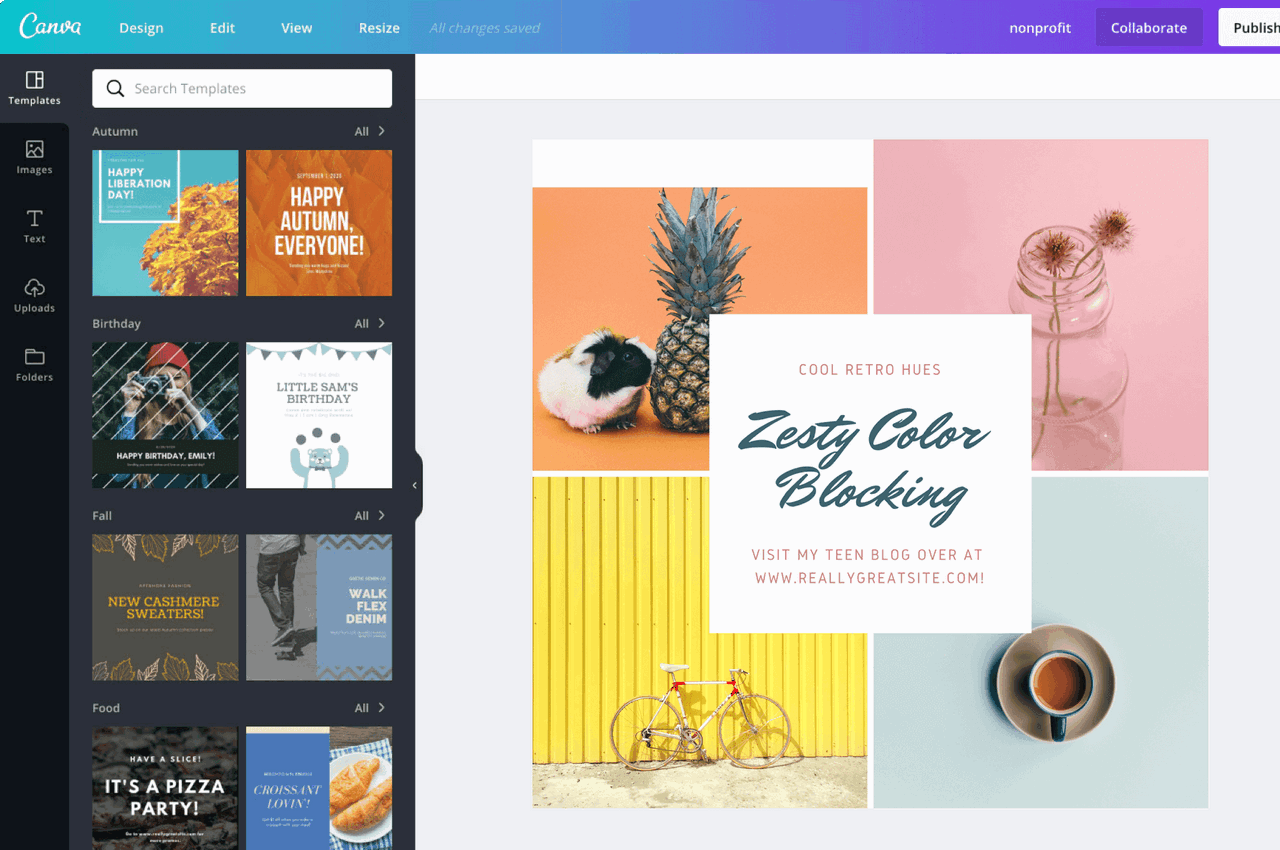 Canva для «Гуманитарного действия»